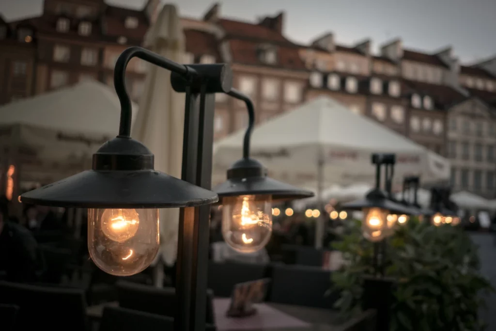 atmospheric restaurant in Warsaw's old town