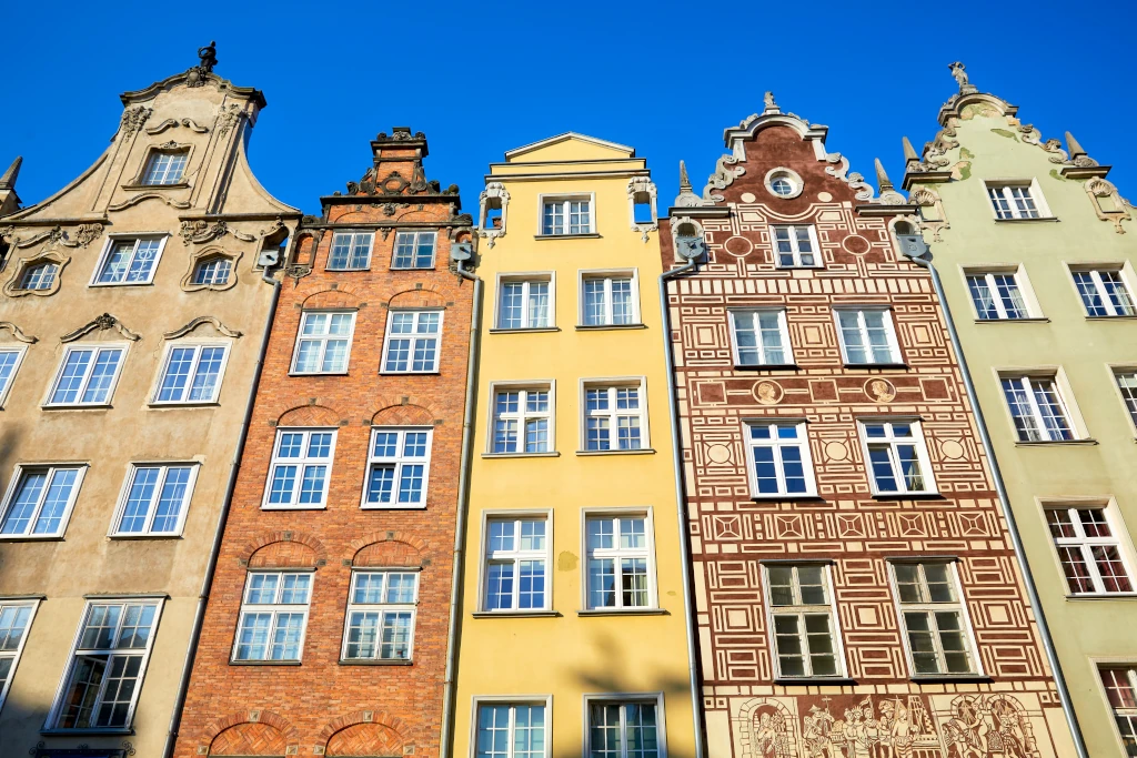 traditional houses in old town gdansk